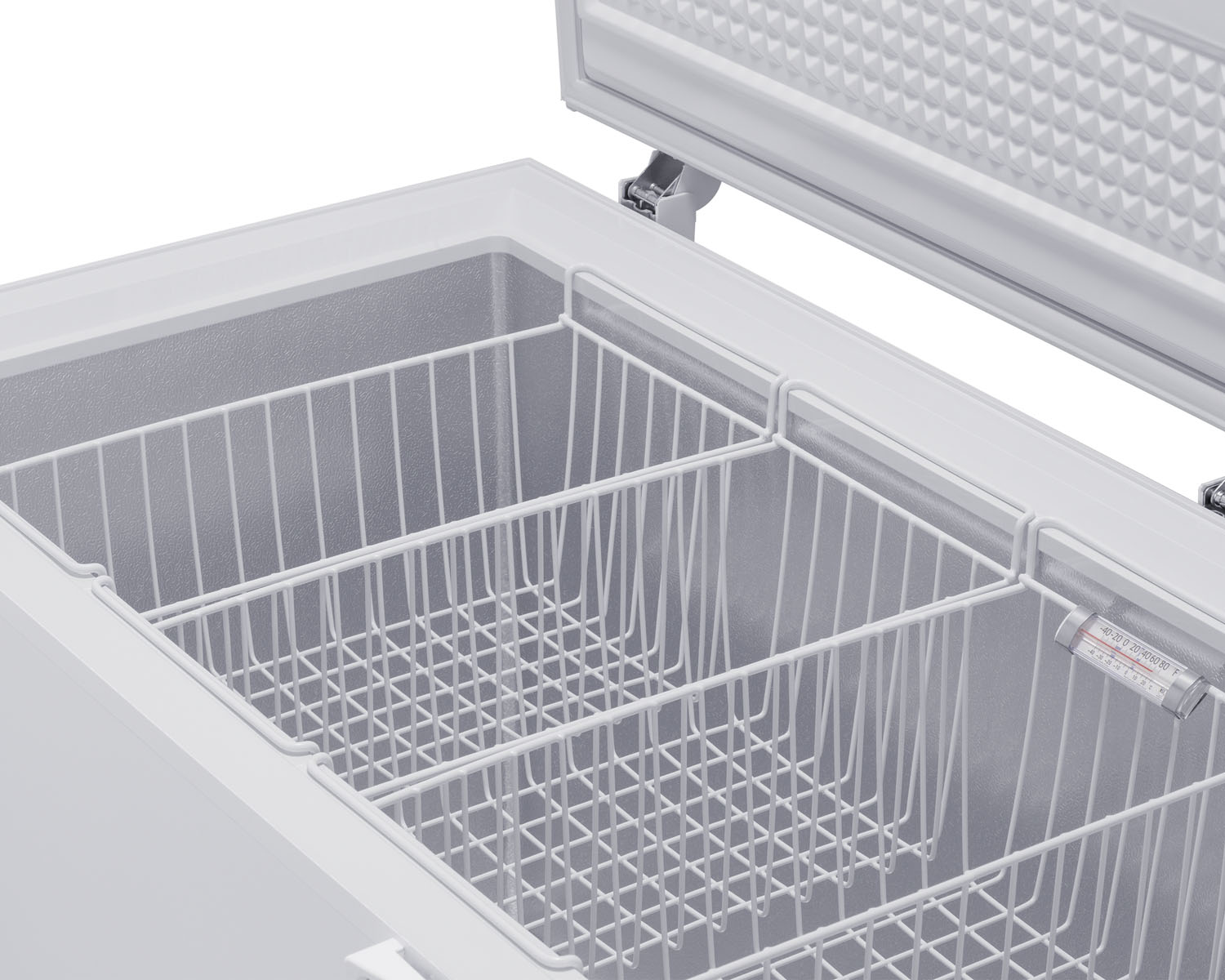 -30 C laboratory 17.2 cu.ft. chest freezer with stainless steel corner guards, NIST calibrated thermometer with alarm, and lock